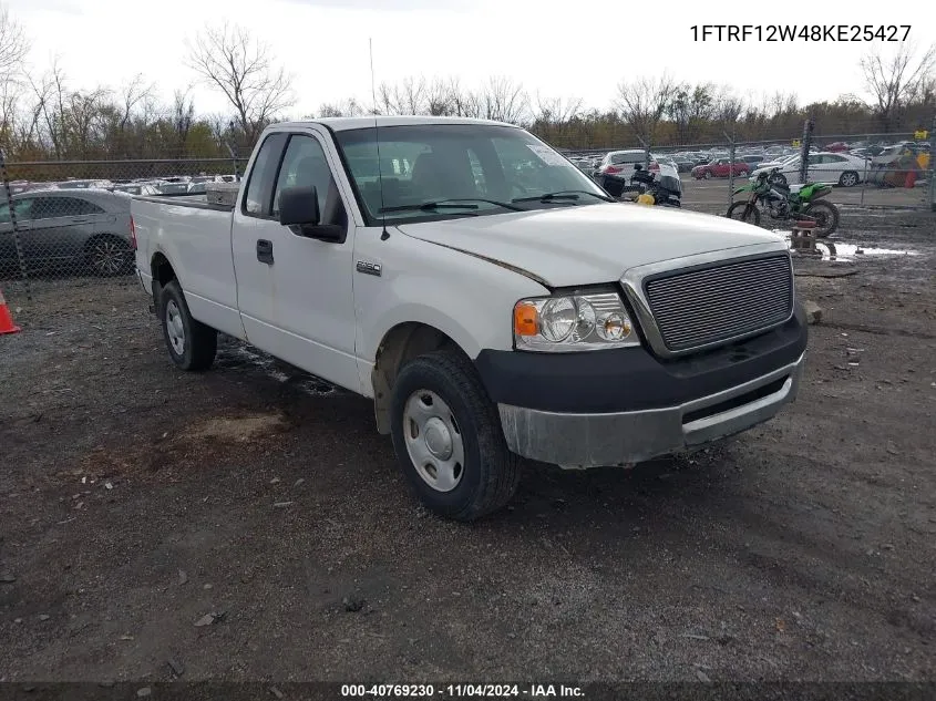 2008 Ford F-150 Fx2/Stx/Xl/Xlt VIN: 1FTRF12W48KE25427 Lot: 40769230