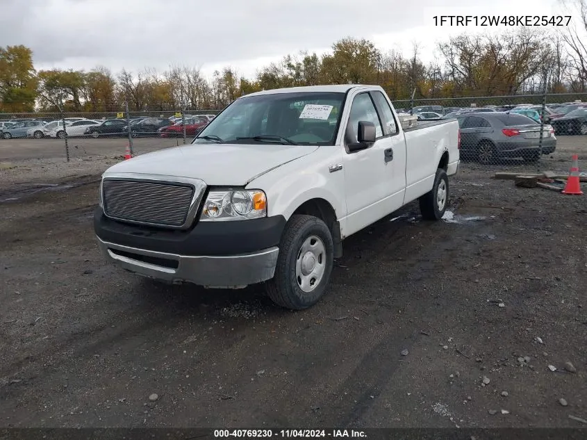 2008 Ford F-150 Fx2/Stx/Xl/Xlt VIN: 1FTRF12W48KE25427 Lot: 40769230