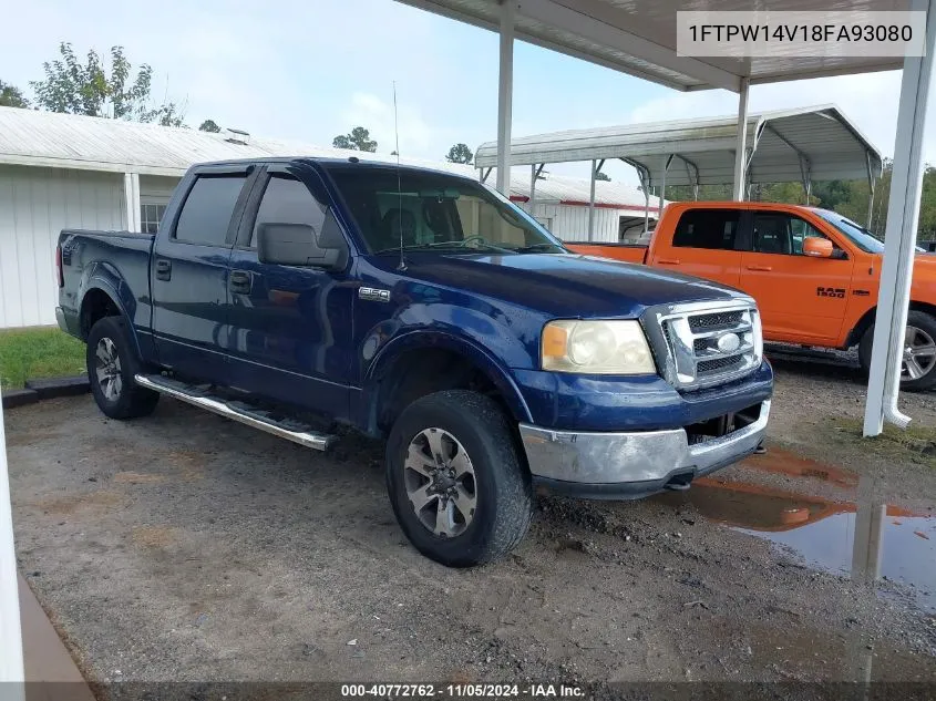 2008 Ford F-150 60Th Anniversary/Fx4/King Ranch/Lariat/Xlt VIN: 1FTPW14V18FA93080 Lot: 40772762