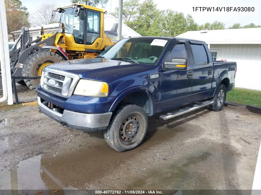 2008 Ford F-150 60Th Anniversary/Fx4/King Ranch/Lariat/Xlt VIN: 1FTPW14V18FA93080 Lot: 40772762