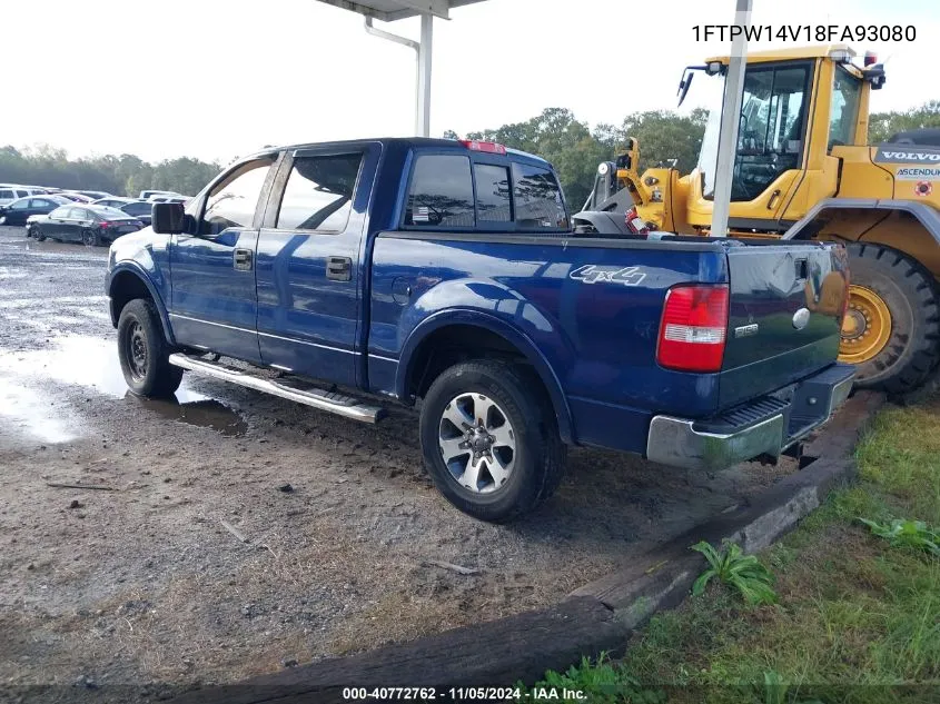 2008 Ford F-150 60Th Anniversary/Fx4/King Ranch/Lariat/Xlt VIN: 1FTPW14V18FA93080 Lot: 40772762