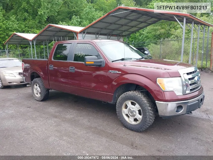 2009 Ford F-150 Fx4/King Ranch/Lariat/Platinum/Xl/Xlt VIN: 1FTPW14V89FB01211 Lot: 39347972