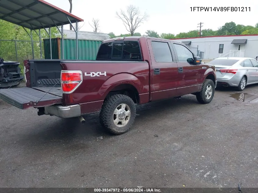 2009 Ford F-150 Fx4/King Ranch/Lariat/Platinum/Xl/Xlt VIN: 1FTPW14V89FB01211 Lot: 39347972