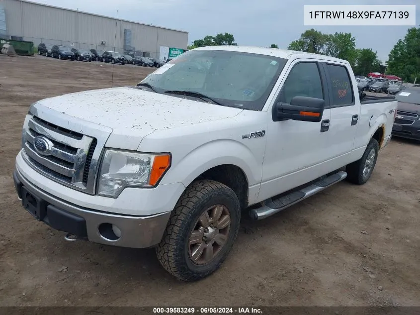 2009 Ford F-150 Xl/Xlt VIN: 1FTRW148X9FA77139 Lot: 39583249