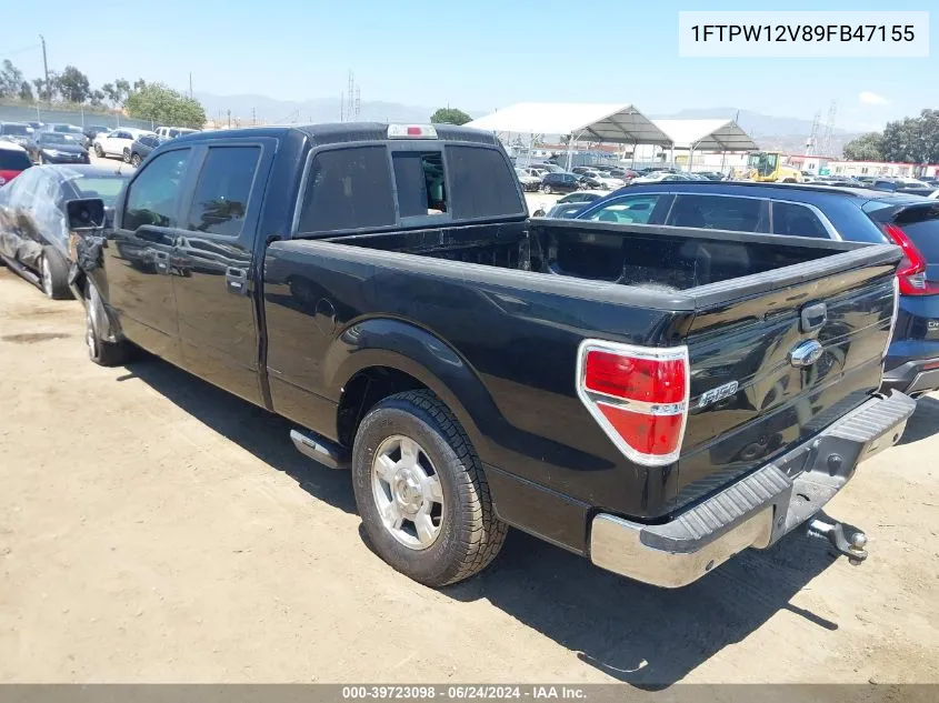 2009 Ford F-150 King Ranch/Lariat/Platinum/Xl/Xlt VIN: 1FTPW12V89FB47155 Lot: 39723098