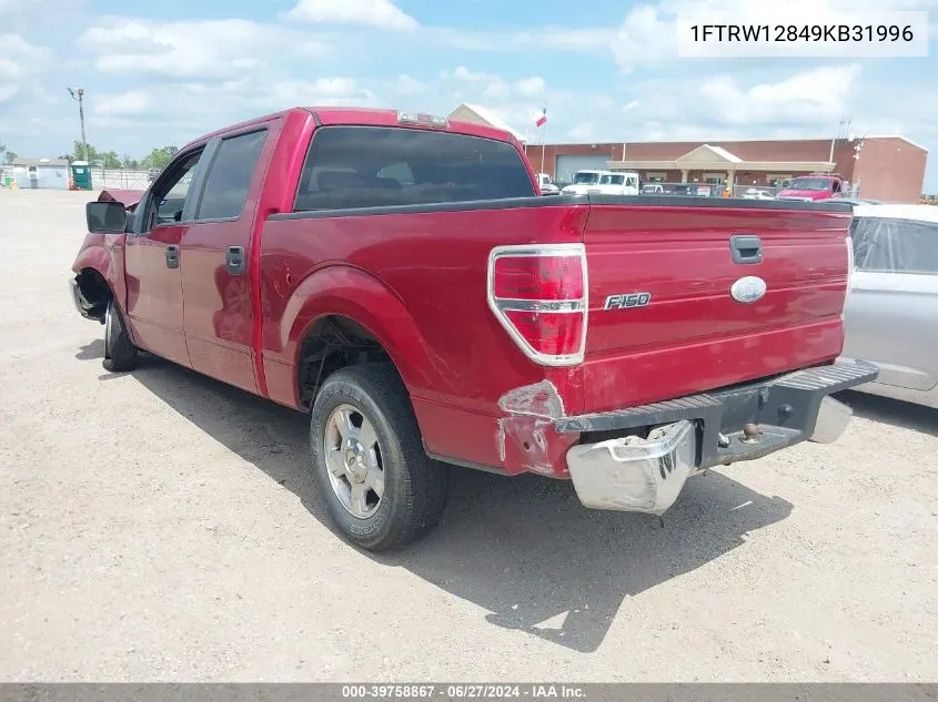 2009 Ford F-150 Xl/Xlt VIN: 1FTRW12849KB31996 Lot: 39758867