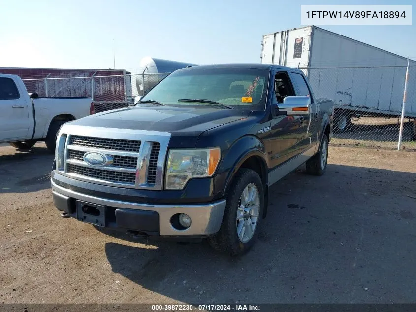 2009 Ford F-150 Fx4/King Ranch/Lariat/Platinum/Xl/Xlt VIN: 1FTPW14V89FA18894 Lot: 39872230