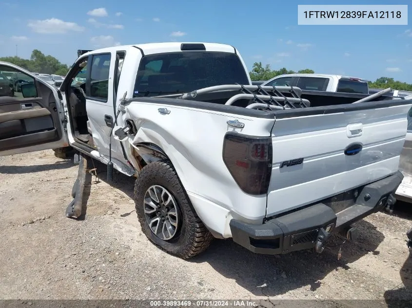 2009 Ford F-150 Xl/Xlt VIN: 1FTRW12839FA12118 Lot: 39893469