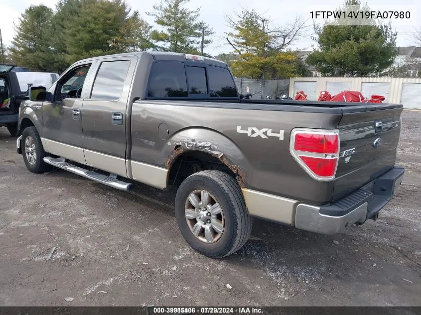 2009 Ford F-150 VIN: 1FTPW14V19FA07980 Lot: 39985406