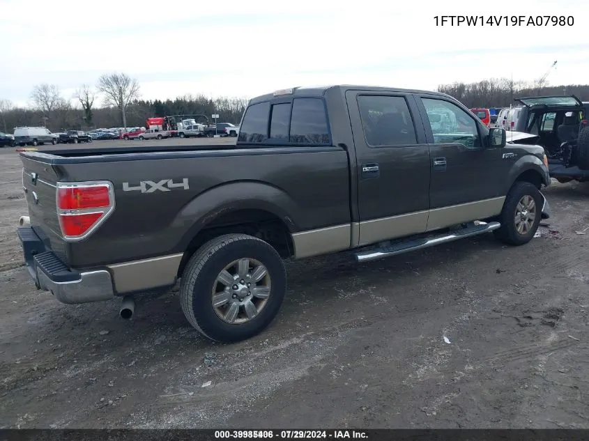 2009 Ford F-150 VIN: 1FTPW14V19FA07980 Lot: 39985406