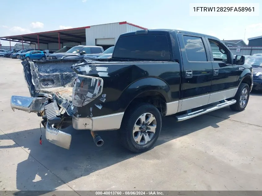 2009 Ford F-150 Xl/Xlt VIN: 1FTRW12829FA58961 Lot: 40013760