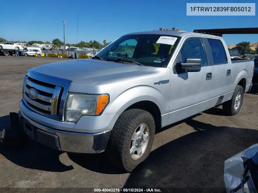 2009 Ford F-150 Xl/Xlt VIN: 1FTRW12839FB05012 Lot: 40043276