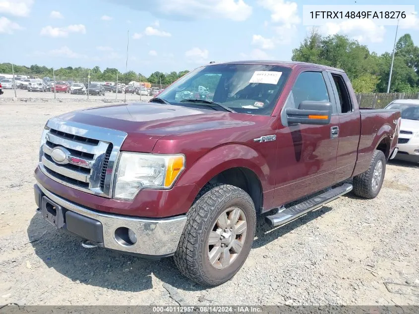 2009 Ford F-150 Stx/Xl/Xlt VIN: 1FTRX14849FA18276 Lot: 40112957