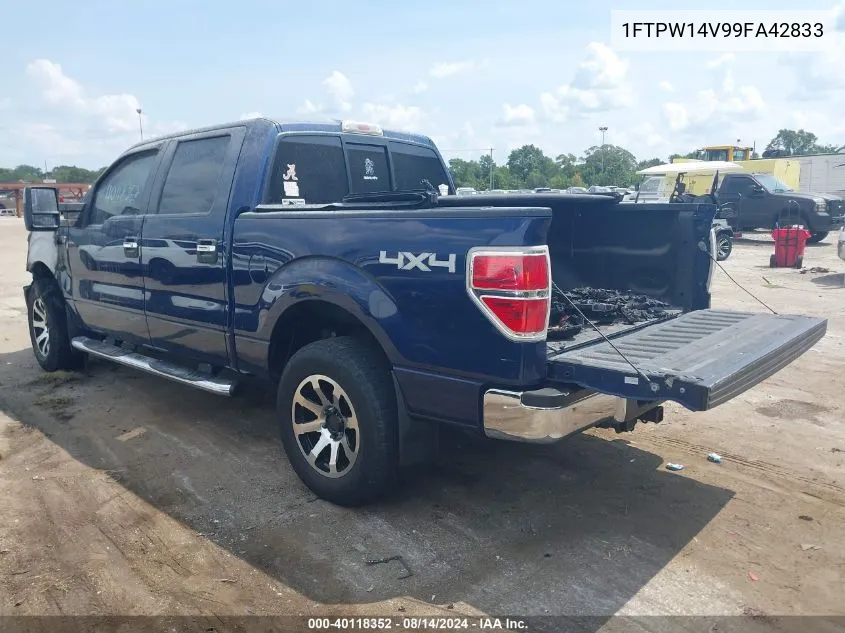 2009 Ford F-150 Fx4/King Ranch/Lariat/Platinum/Xl/Xlt VIN: 1FTPW14V99FA42833 Lot: 40118352