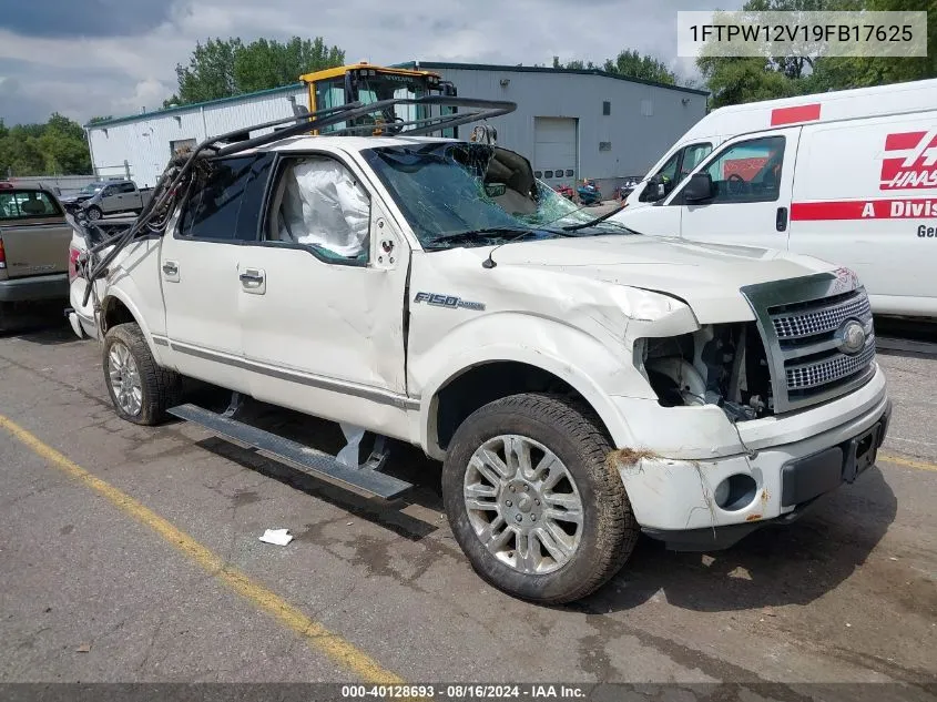 2009 Ford F-150 King Ranch/Lariat/Platinum/Xl/Xlt VIN: 1FTPW12V19FB17625 Lot: 40128693