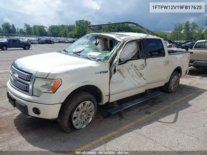 2009 Ford F-150 King Ranch/Lariat/Platinum/Xl/Xlt VIN: 1FTPW12V19FB17625 Lot: 40128693