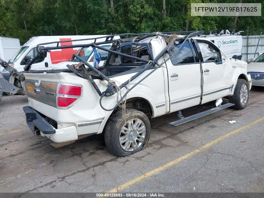 2009 Ford F-150 King Ranch/Lariat/Platinum/Xl/Xlt VIN: 1FTPW12V19FB17625 Lot: 40128693