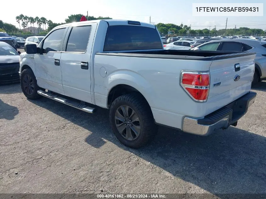 2010 Ford F150 Supercrew VIN: 1FTEW1C85AFB59431 Lot: 40161862