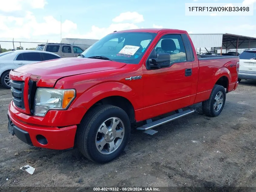 2009 Ford F-150 Stx VIN: 1FTRF12W09KB33498 Lot: 40219332