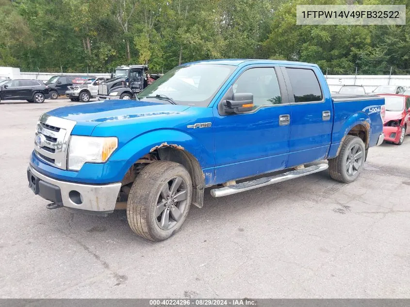 2009 Ford F-150 Fx4/King Ranch/Lariat/Platinum/Xl/Xlt VIN: 1FTPW14V49FB32522 Lot: 40224296