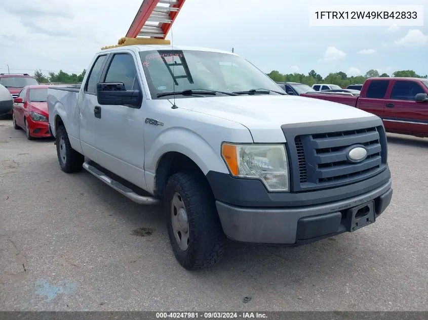 2009 Ford F-150 Stx/Xl VIN: 1FTRX12W49KB42833 Lot: 40247981