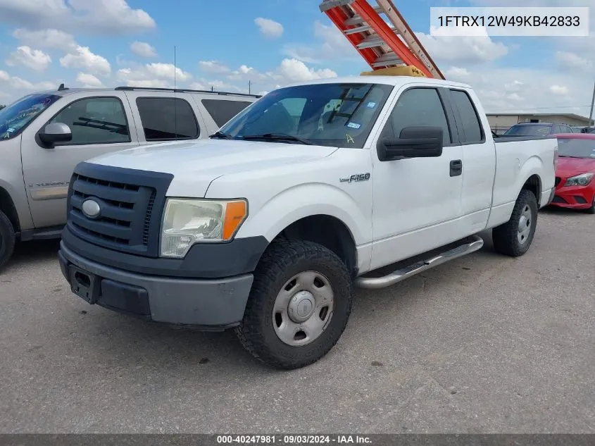 2009 Ford F-150 Stx/Xl VIN: 1FTRX12W49KB42833 Lot: 40247981