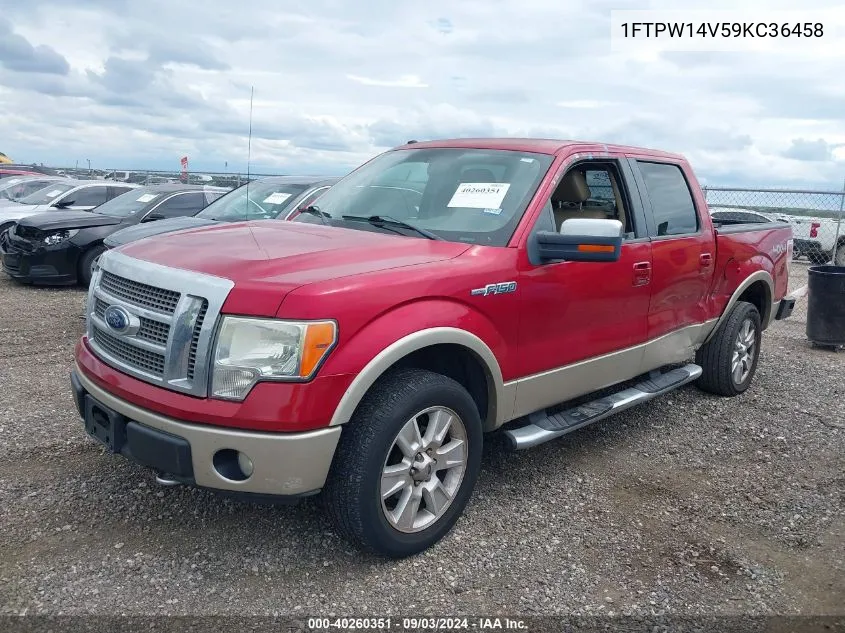 2009 Ford F-150 Fx4/King Ranch/Lariat/Platinum/Xl/Xlt VIN: 1FTPW14V59KC36458 Lot: 40260351