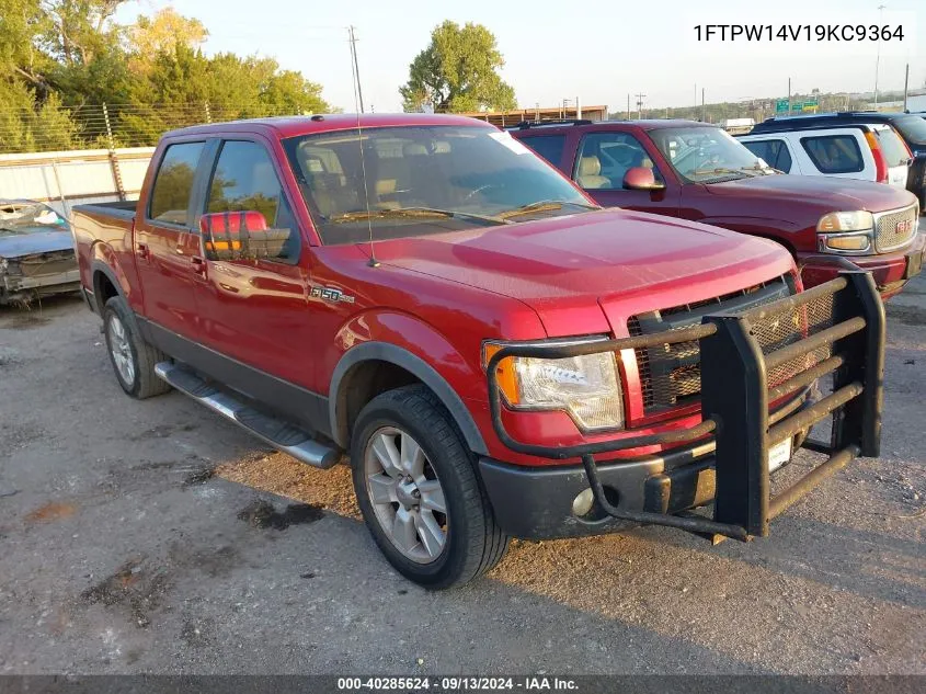 2009 Ford F150 Supercrew VIN: 1FTPW14V19KC9364 Lot: 40285624