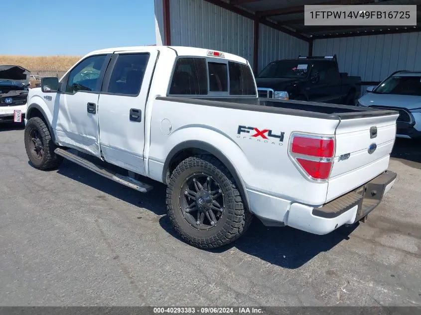 1FTPW14V49FB16725 2009 Ford F150 Supercrew