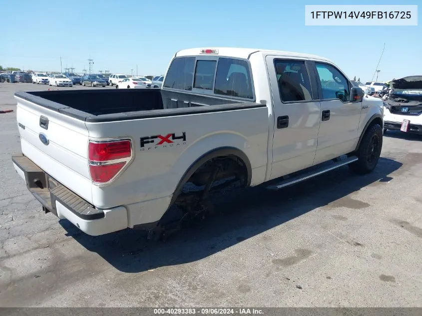 1FTPW14V49FB16725 2009 Ford F150 Supercrew