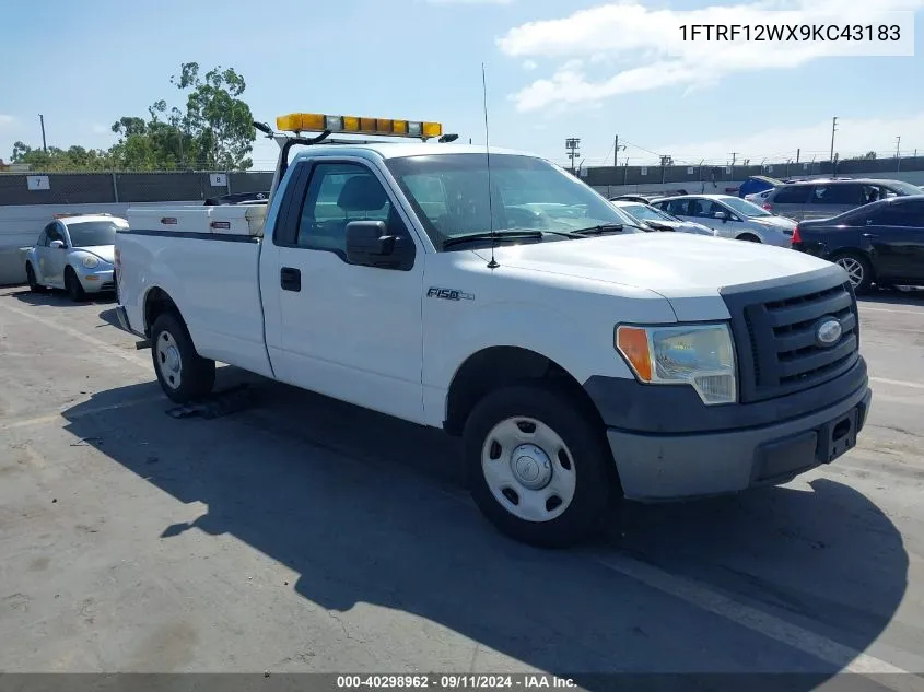 2009 Ford F-150 Stx/Xl/Xlt VIN: 1FTRF12WX9KC43183 Lot: 40298962