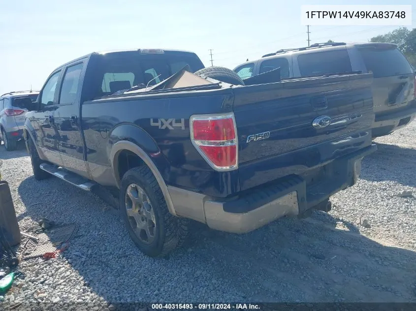 2009 Ford F-150 Lariat VIN: 1FTPW14V49KA83748 Lot: 40315493