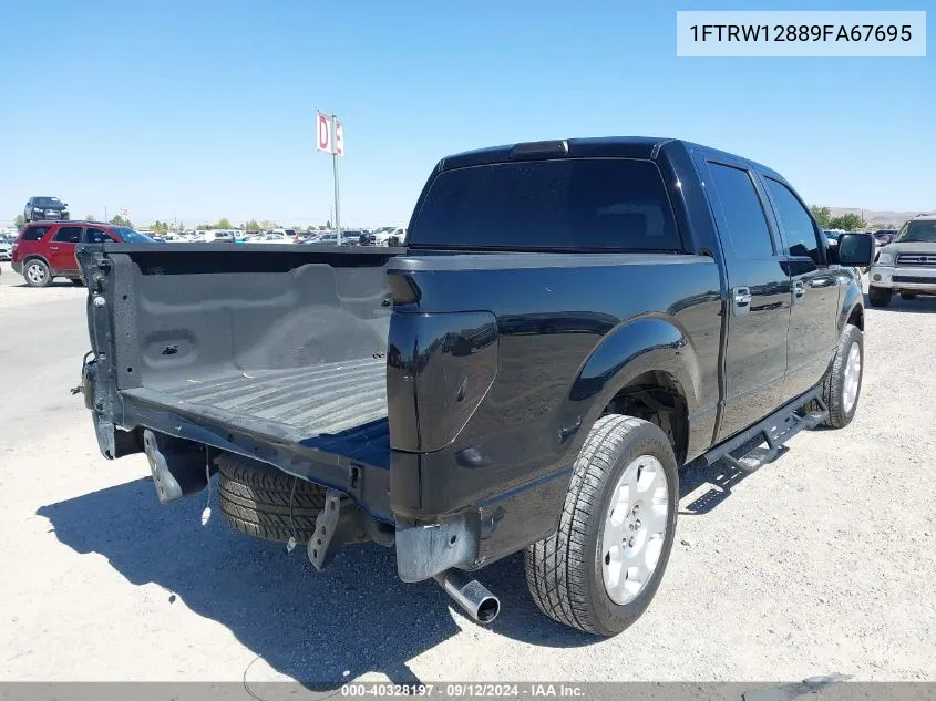 1FTRW12889FA67695 2009 Ford F150 Supercrew