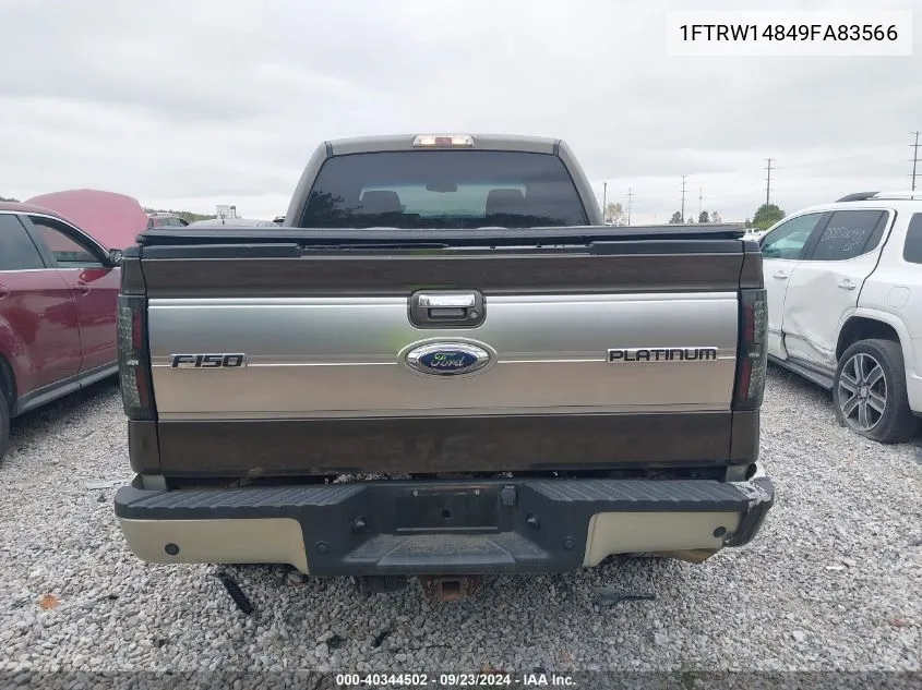 1FTRW14849FA83566 2009 Ford F-150 Supercrew