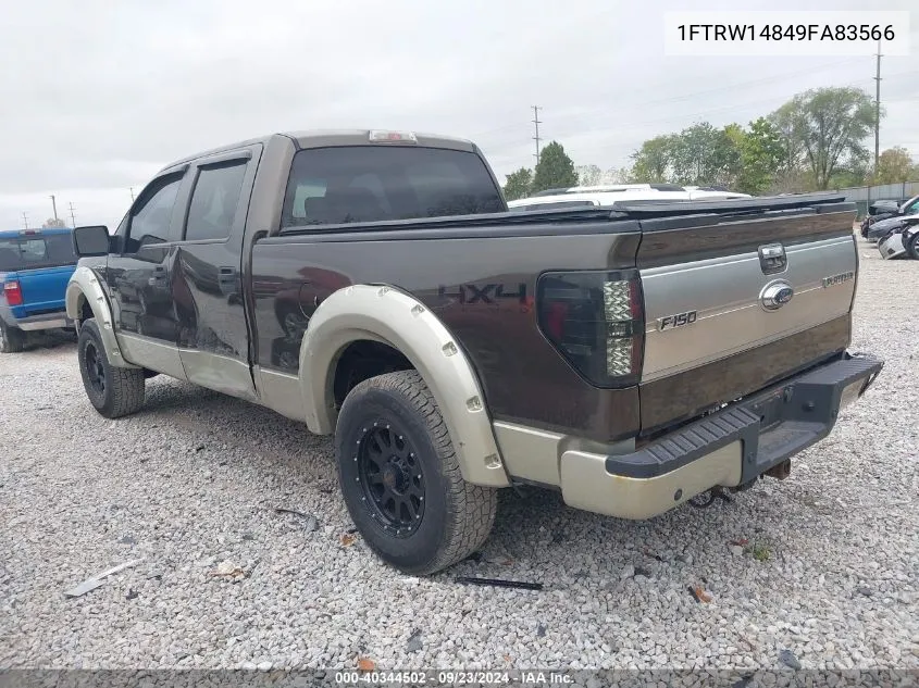 1FTRW14849FA83566 2009 Ford F-150 Supercrew