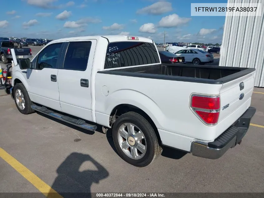 2009 Ford F-150 Xl/Xlt VIN: 1FTRW12819FA38037 Lot: 40372844