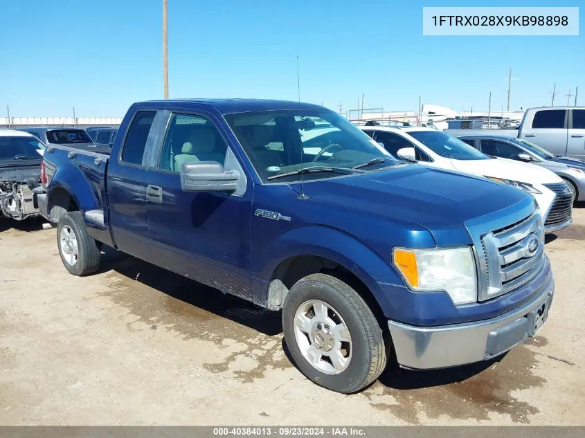 2009 Ford F-150 Stx/Xlt VIN: 1FTRX028X9KB98898 Lot: 40384013