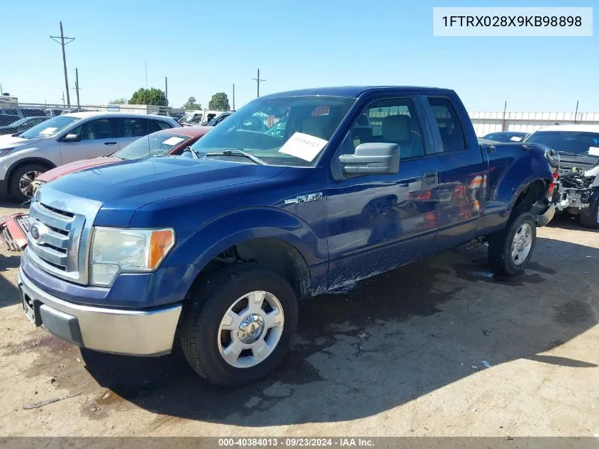 2009 Ford F-150 Stx/Xlt VIN: 1FTRX028X9KB98898 Lot: 40384013