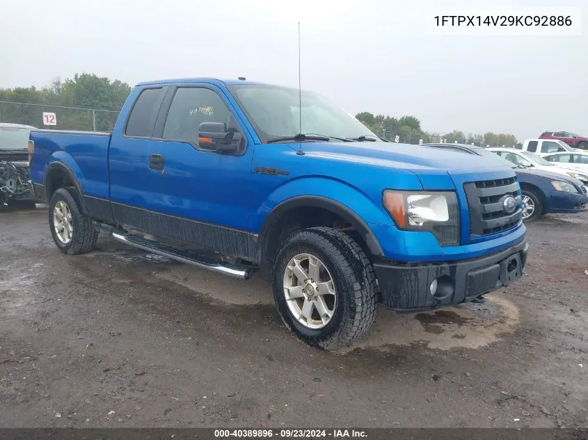 2009 Ford F150 Super Cab VIN: 1FTPX14V29KC92886 Lot: 40389896