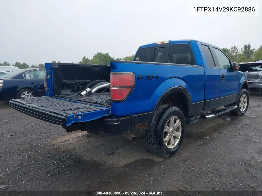 2009 Ford F150 Super Cab VIN: 1FTPX14V29KC92886 Lot: 40389896