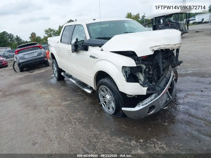 2009 Ford F-150 Fx4/King Ranch/Lariat/Platinum/Xl/Xlt VIN: 1FTPW14V59KB72714 Lot: 40399645