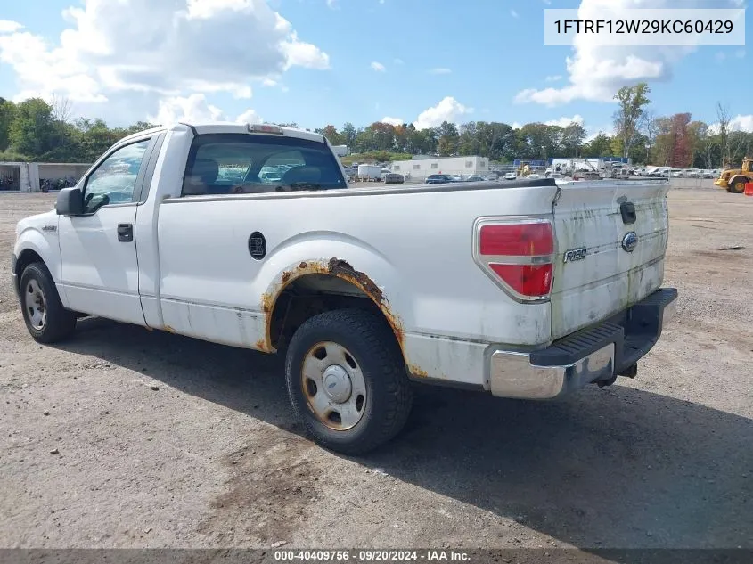 2009 Ford F-150 Stx/Xl/Xlt VIN: 1FTRF12W29KC60429 Lot: 40409756