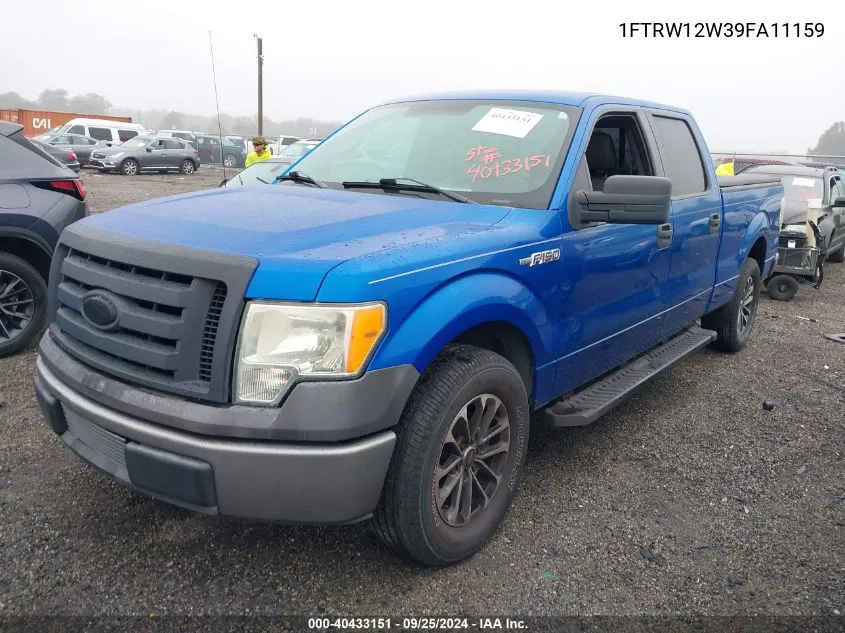 2009 Ford F-150 Xl/Xlt VIN: 1FTRW12W39FA11159 Lot: 40433151