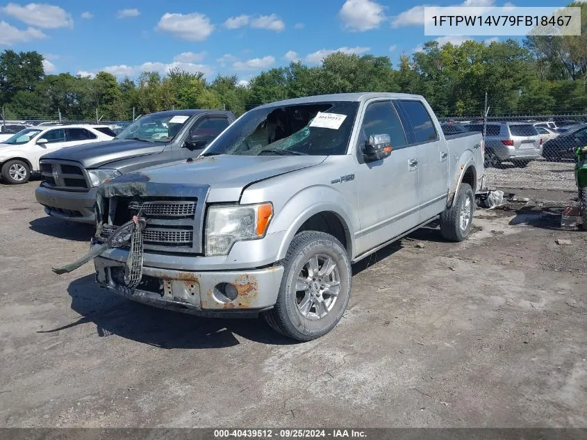 2009 Ford F-150 Fx4/King Ranch/Lariat/Platinum/Xl/Xlt VIN: 1FTPW14V79FB18467 Lot: 40439512