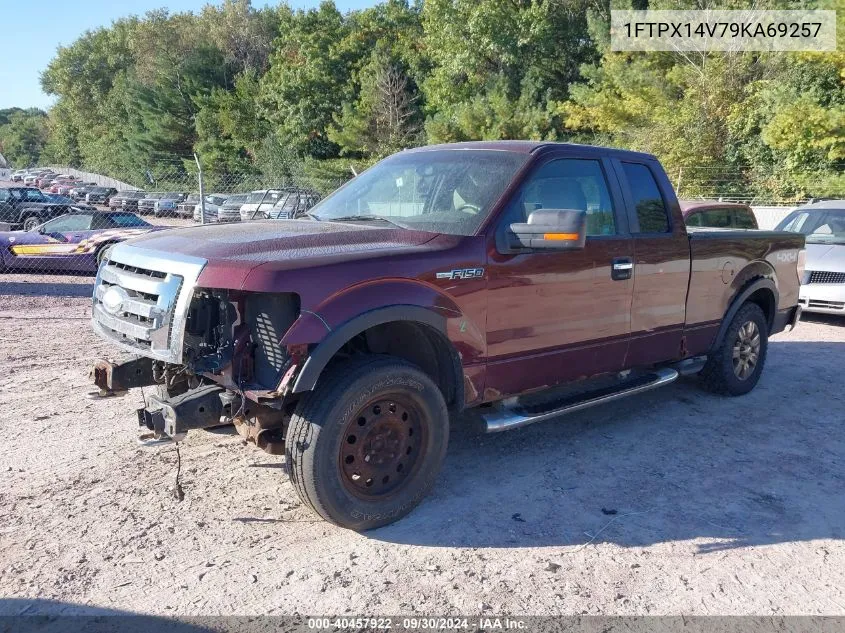 2009 Ford F-150 Super Cab VIN: 1FTPX14V79KA69257 Lot: 40457922