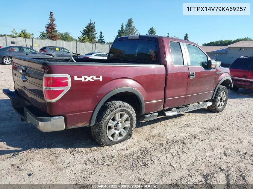 2009 Ford F-150 Super Cab VIN: 1FTPX14V79KA69257 Lot: 40457922