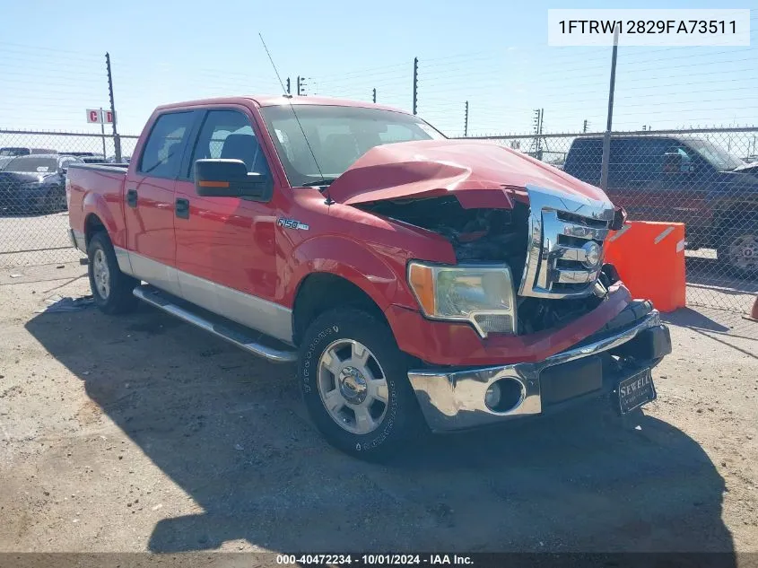 2009 Ford F-150 Xl/Xlt VIN: 1FTRW12829FA73511 Lot: 40472234