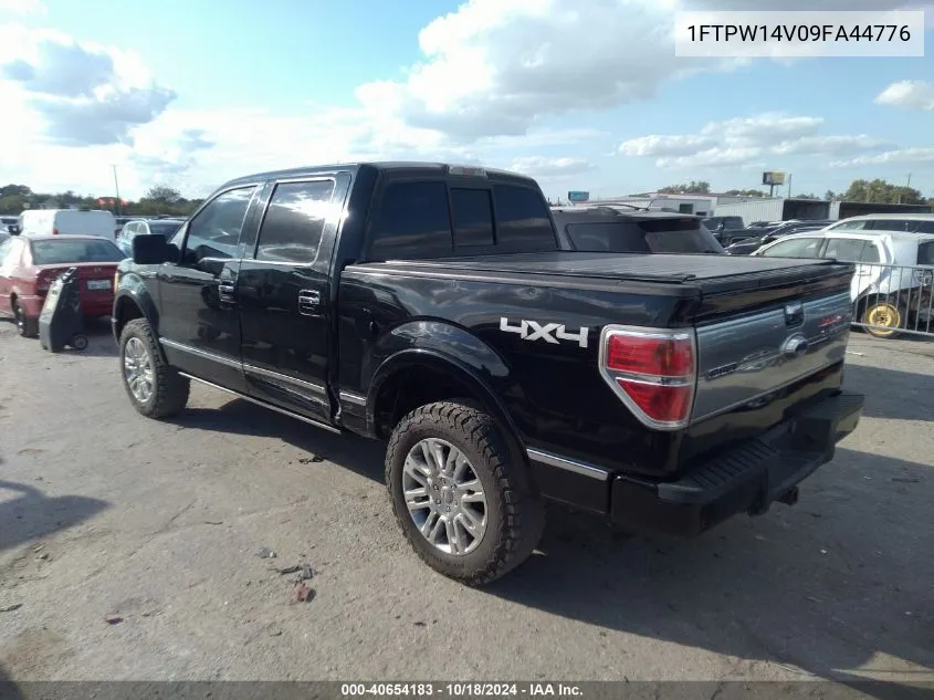 2009 Ford F-150 Fx4/King Ranch/Lariat/Platinum/Xl/Xlt VIN: 1FTPW14V09FA44776 Lot: 40654183