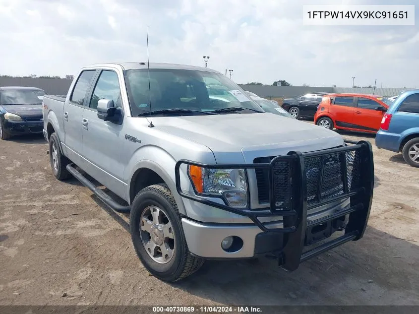 2009 Ford F-150 Fx4/King Ranch/Lariat/Platinum/Xl/Xlt VIN: 1FTPW14VX9KC91651 Lot: 40730869