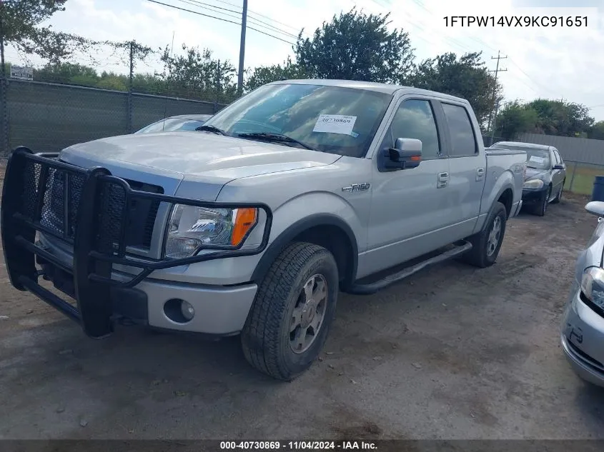 2009 Ford F-150 Fx4/King Ranch/Lariat/Platinum/Xl/Xlt VIN: 1FTPW14VX9KC91651 Lot: 40730869